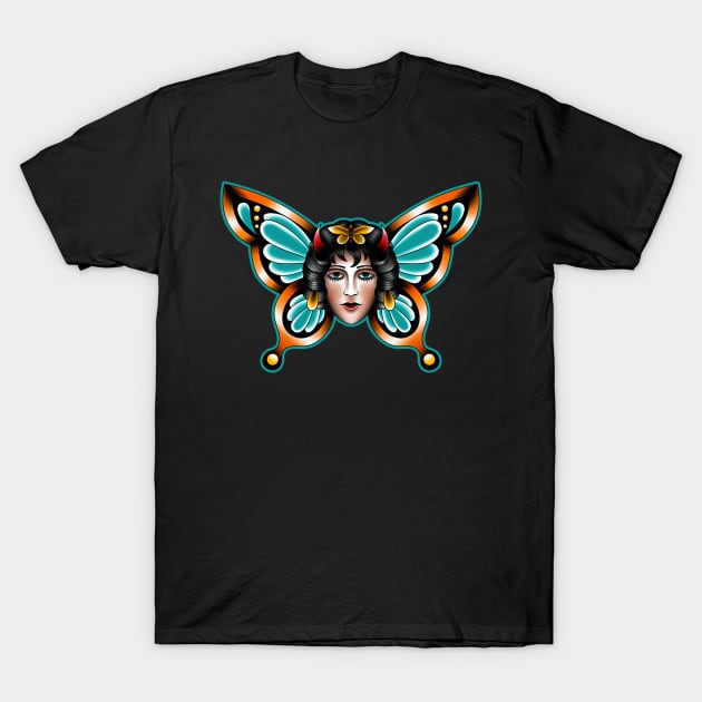 Devil girl butterfly T-Shirt by Violent Prophet